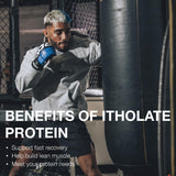 RAW Whey Isolate, envase de 2.19 lb, práctico para llevar y mezclar rápido.