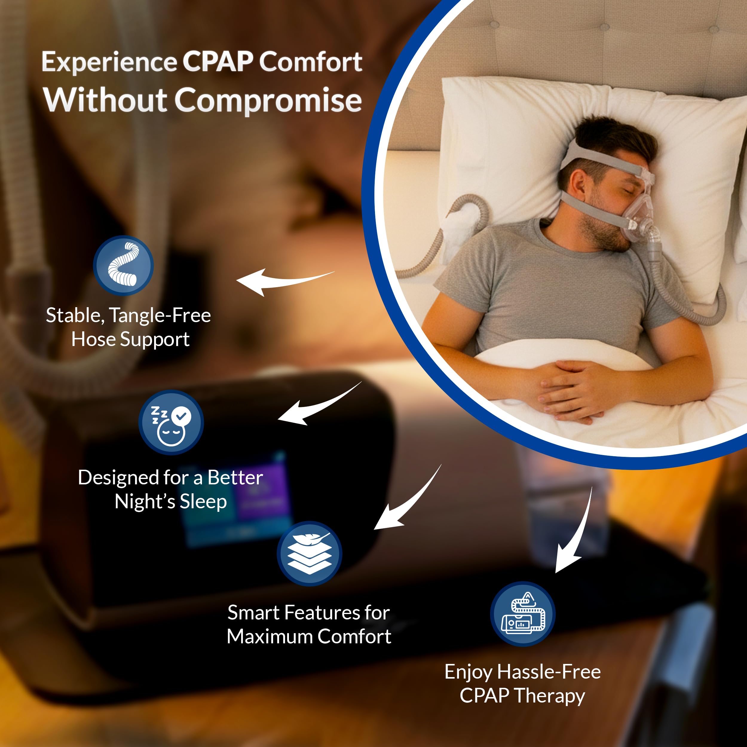 RawRock CPAP: conjunto portátil para mover la configuración entre habitaciones