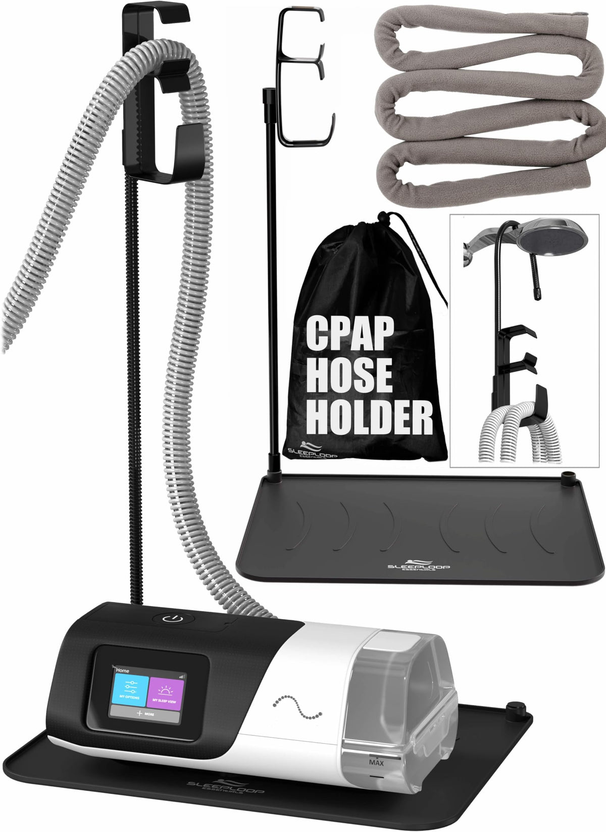 RawRock CPAP protector tapete, orden y protección para la cabecera con beneficio de organización