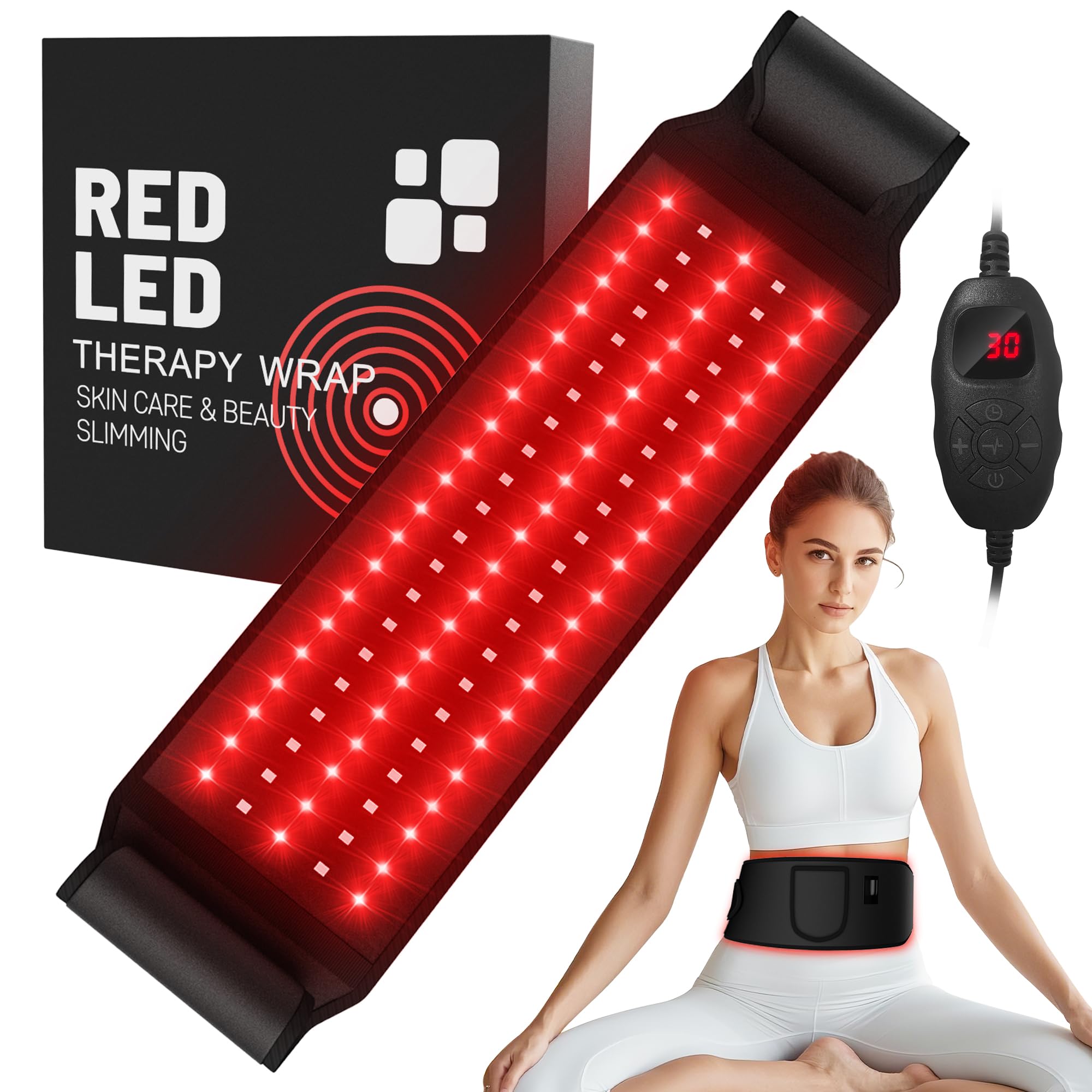 RAYOCON banda termica con luz roja 660nm para relajación muscular