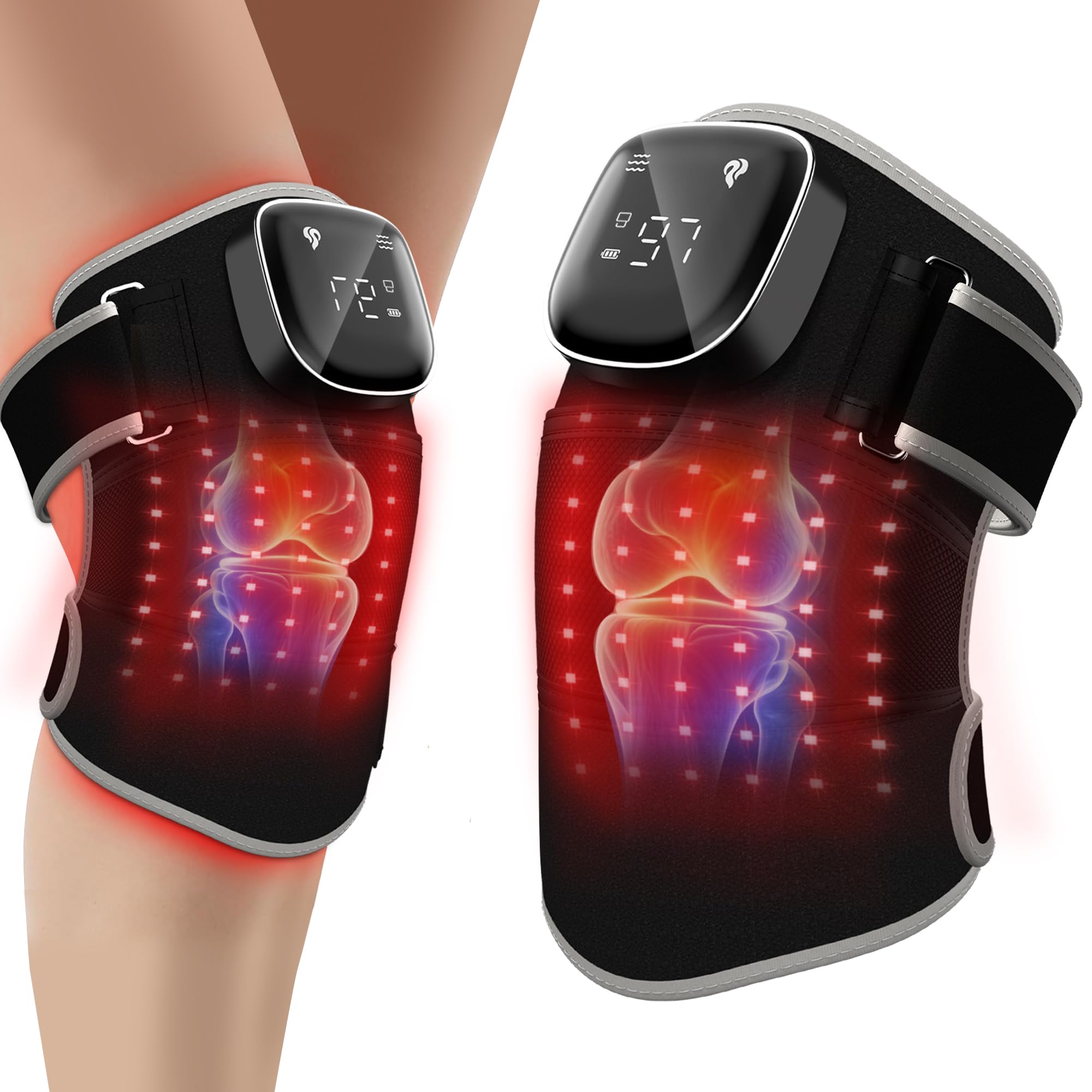 RAYOCON Masaje de rodilla con luz roja en uso diario para mayor confort