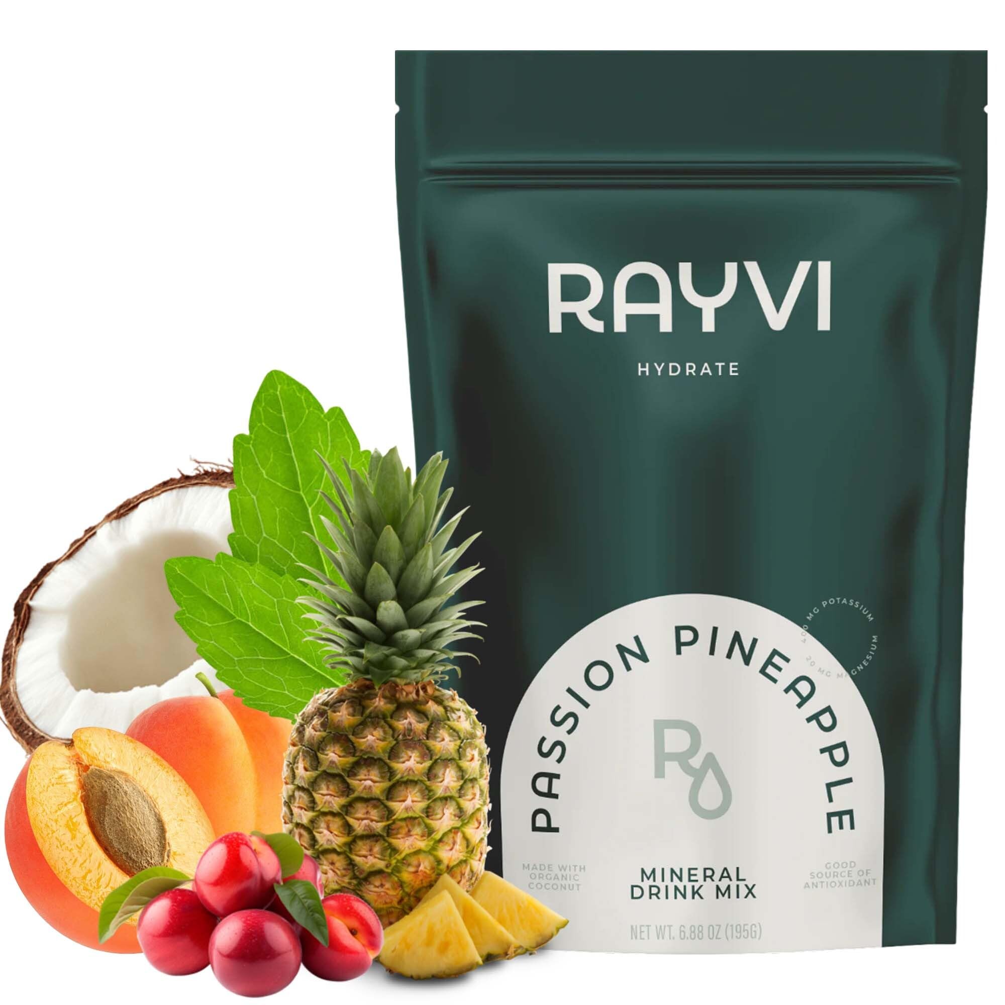 Rayvi electrolitos sin azúcar polvo, hidratación rápida para entrenamientos.
