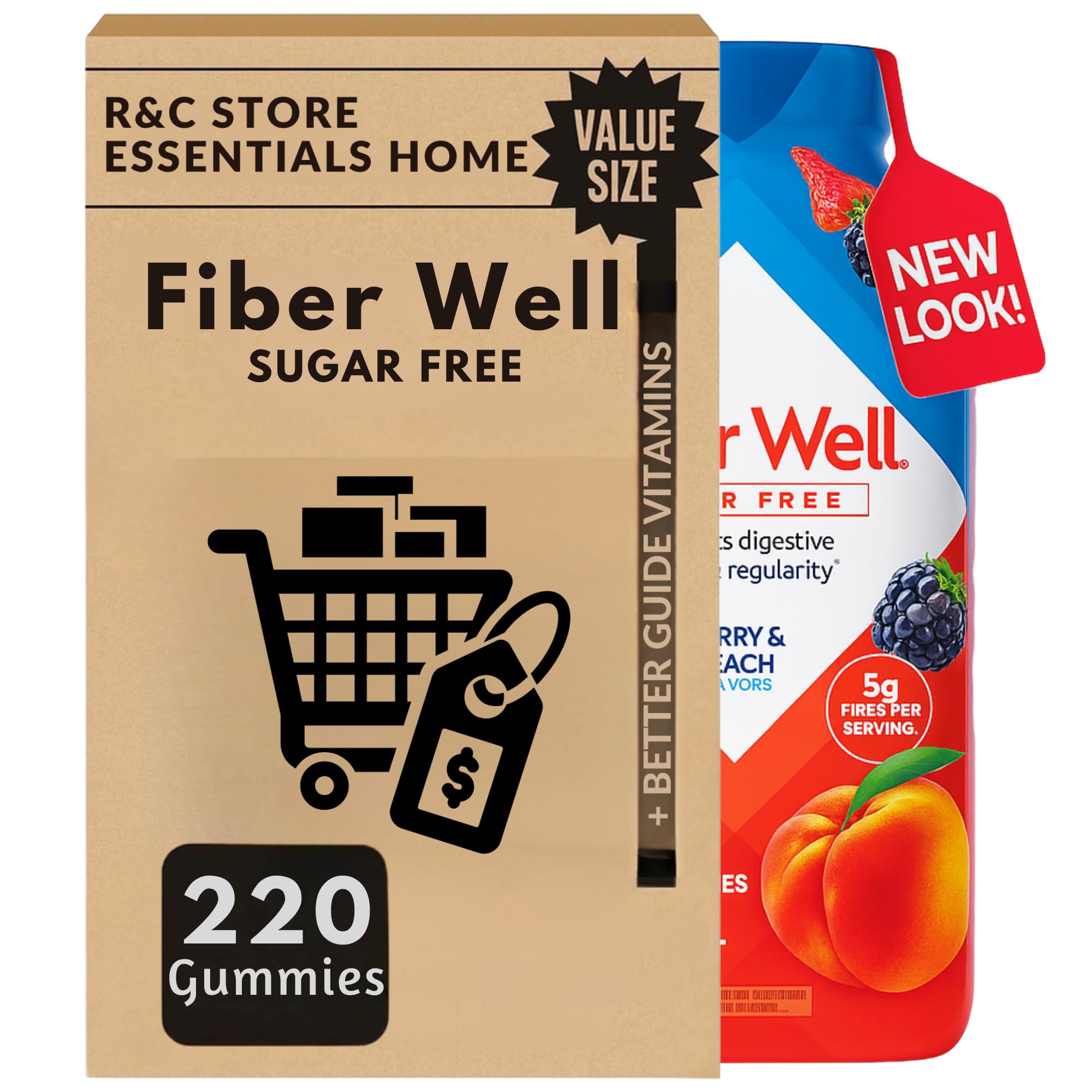 Vita Fiber Well Gomitas, ingredientes naturales, lista para apoyar una rutina digestiva.