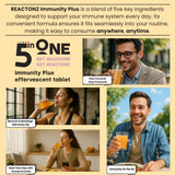 REACTONZ Immunity Plus para un estilo de vida activo y práctico.