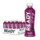 Ready Proteína Agua Clara: botella vertiendo para hidratación rápida tras entreno