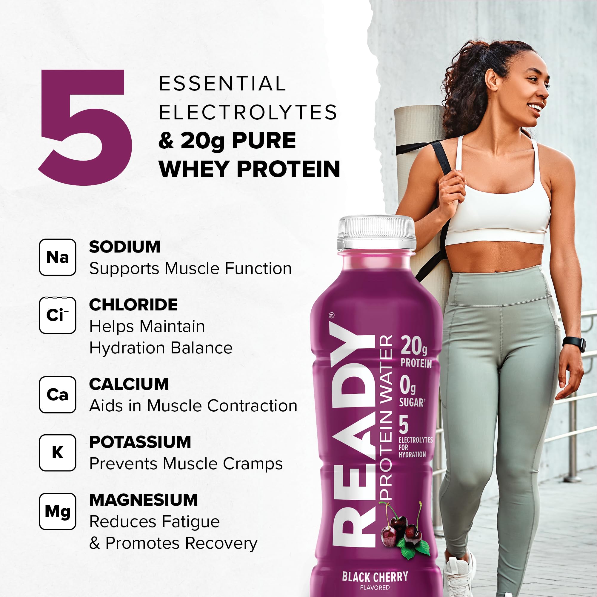 Ready Proteína Agua Clara: etiqueta clara con información de ingredientes