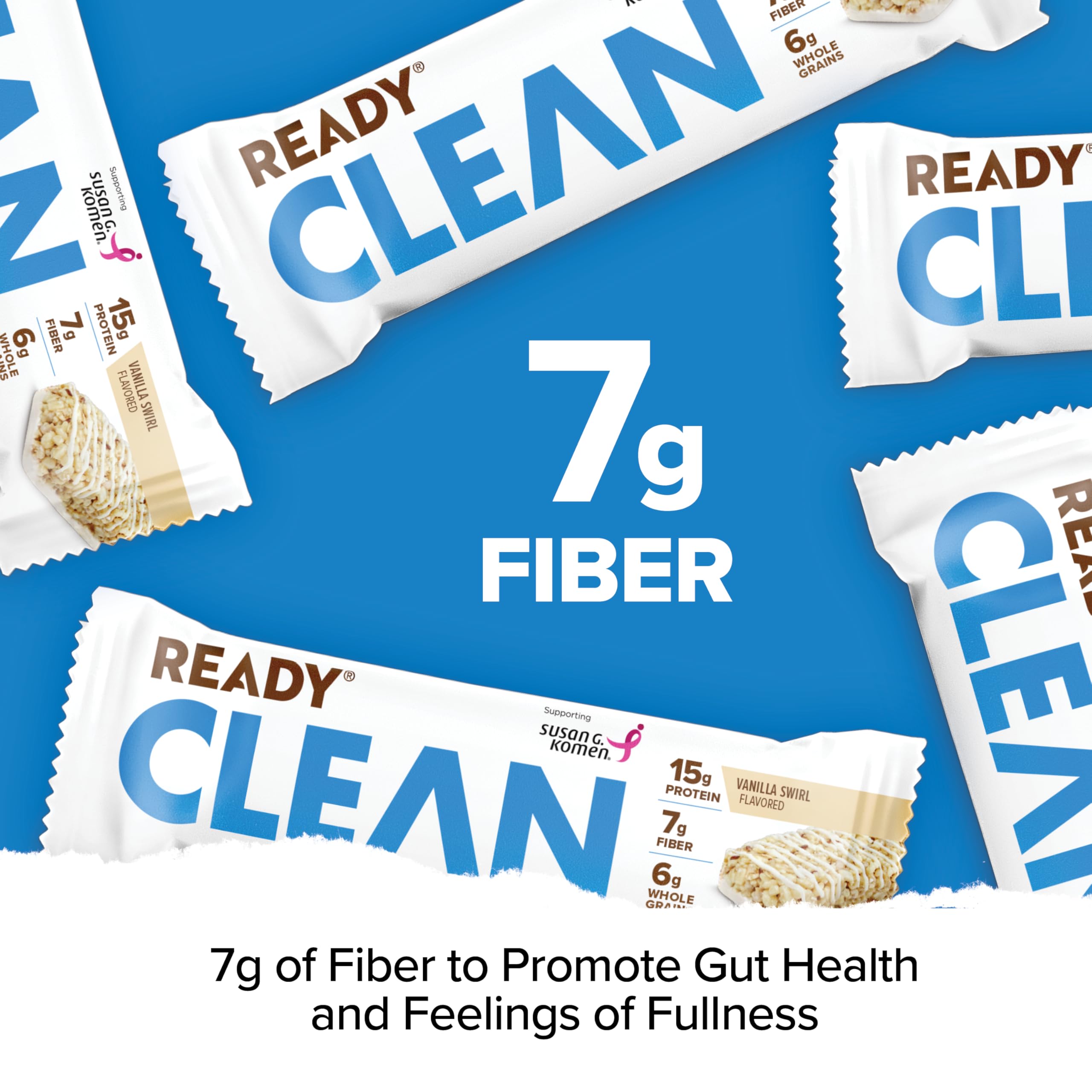 Barra Ready Protein con 7 g de fibra, ayuda a saciedad y digestión