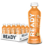 Ready Agua Proteica Clara con etiqueta destacando 20 g y cero azúcares