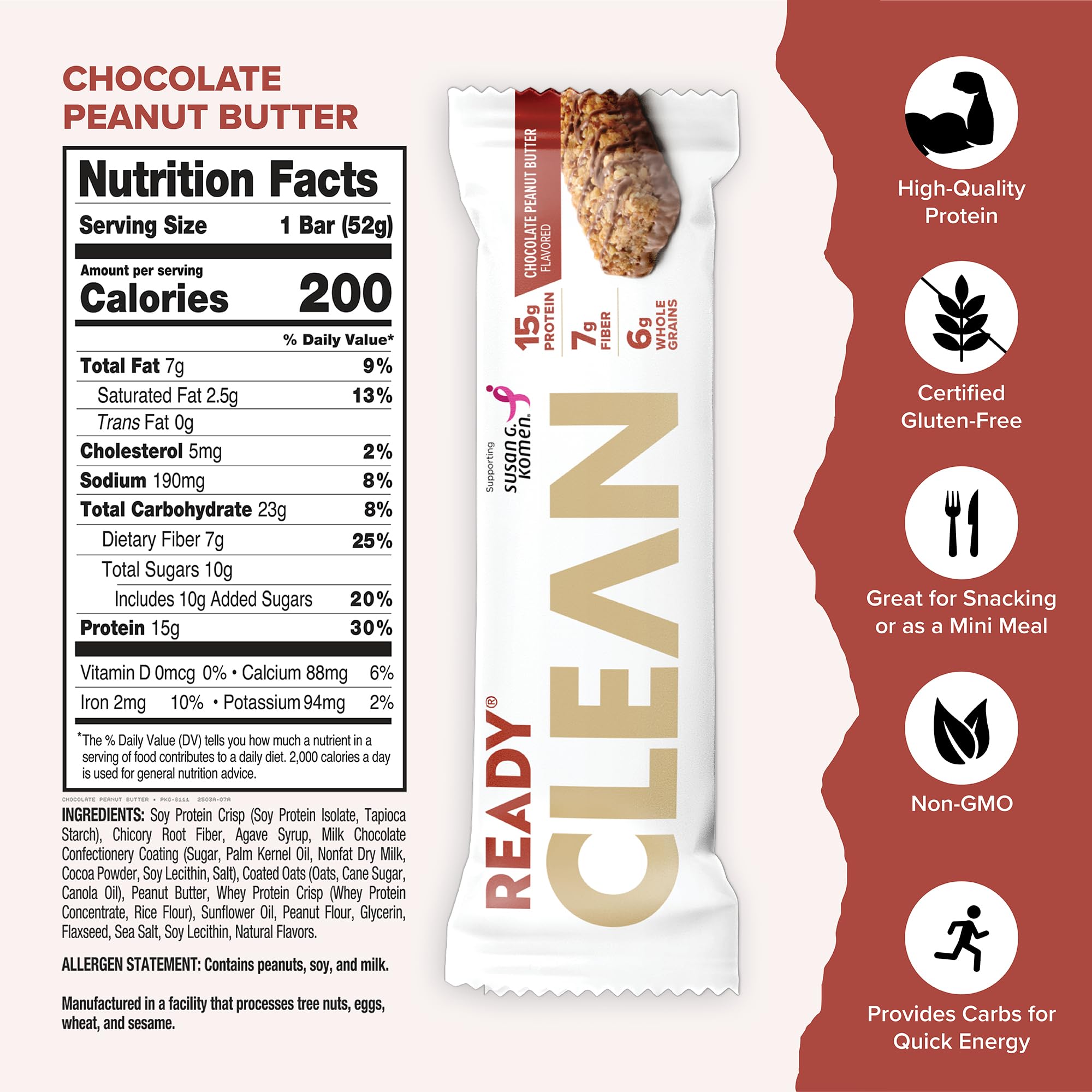 Ready Protein Bars linaza-omega-3, fuente de fibra y grasas saludables para saciedad