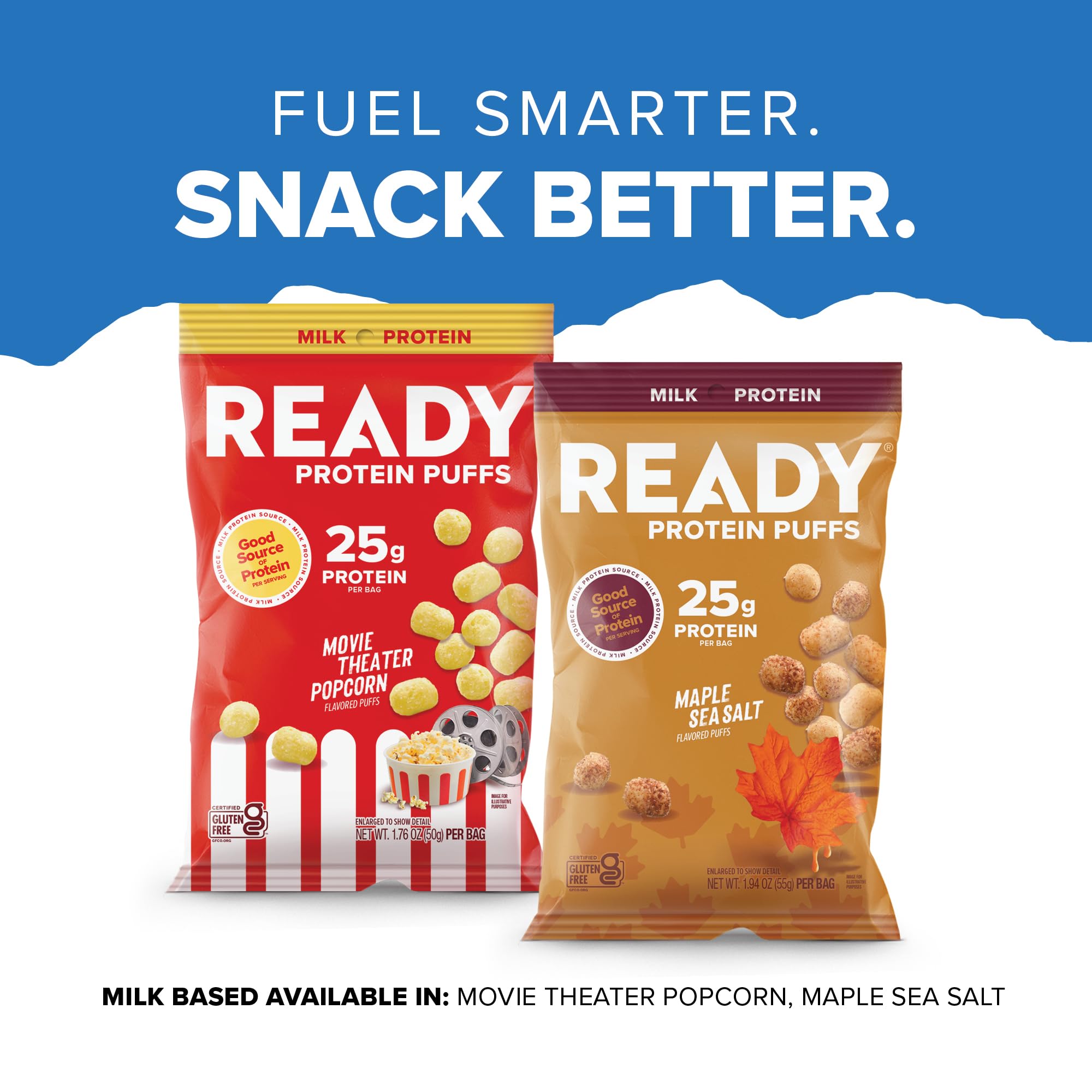 Ready Protein Puffs 25g de proteína, opción rápida post-entrenamiento.
