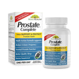 Real Health Prostate Complete botella de suplemento, apoyo diario a la salud prostática