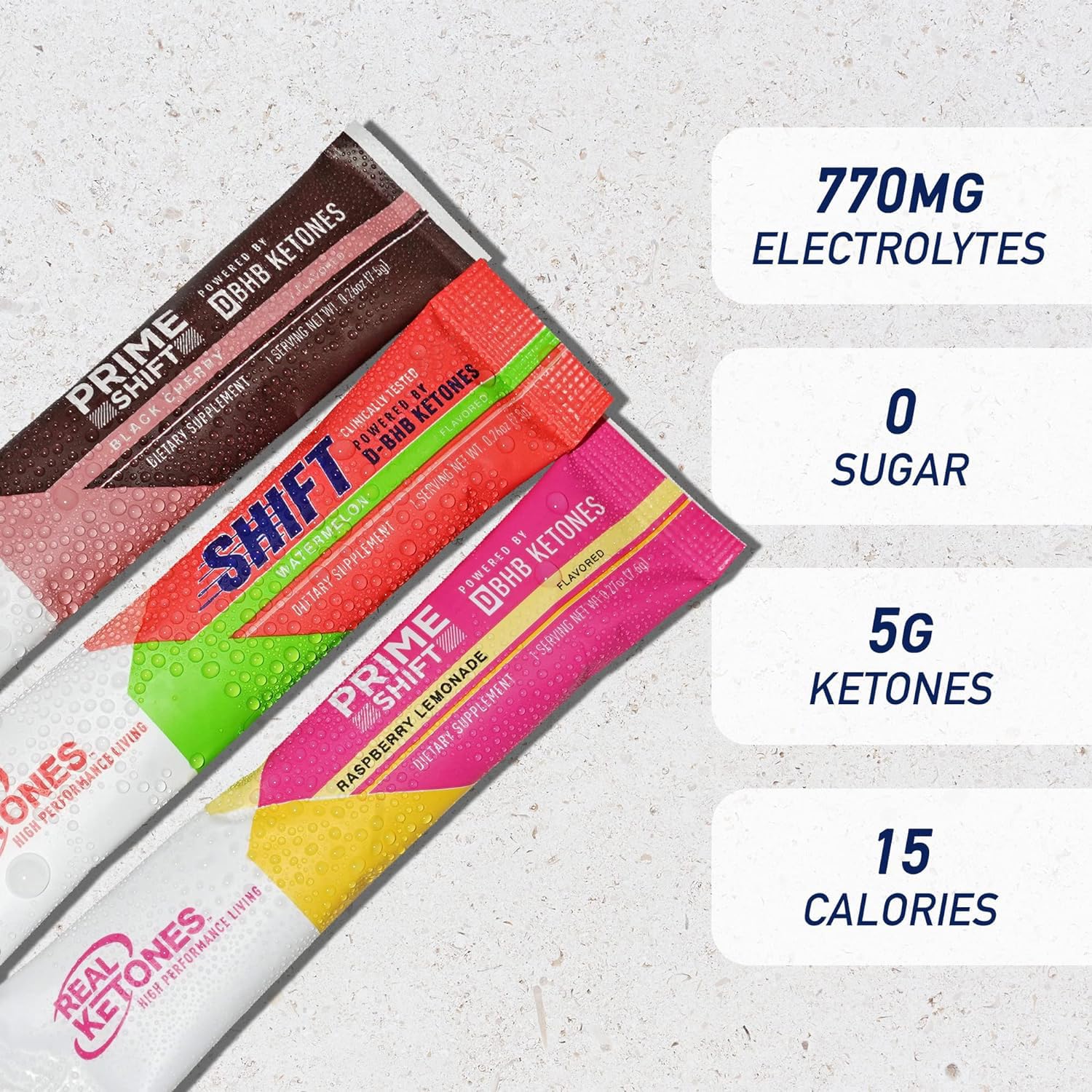 Real Ketones BHB: polvo-electrolitos sin azúcar fuente rápida de energía