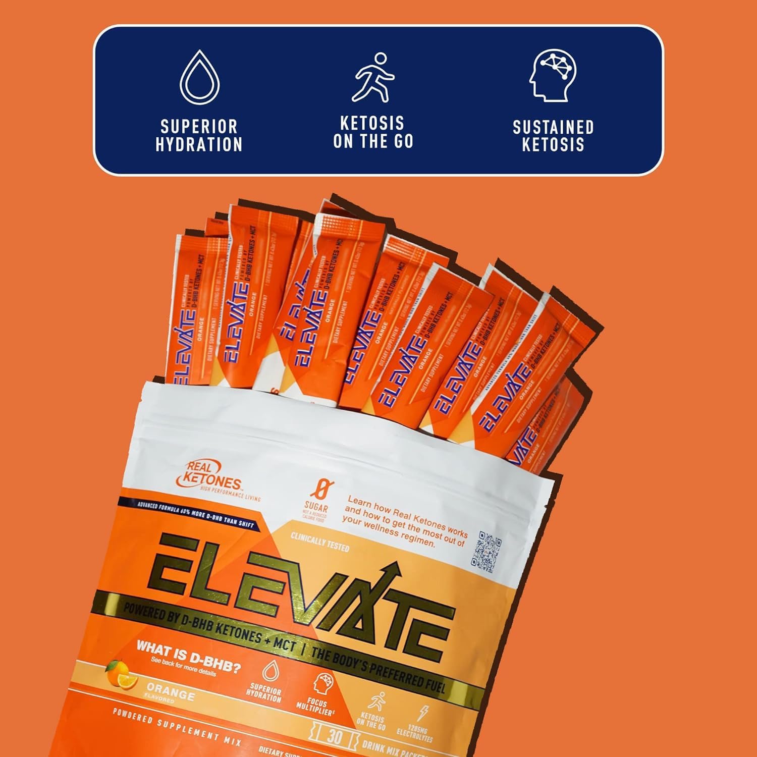 Real Ketones MCT & BHB, vaso listo para beber en cualquier momento