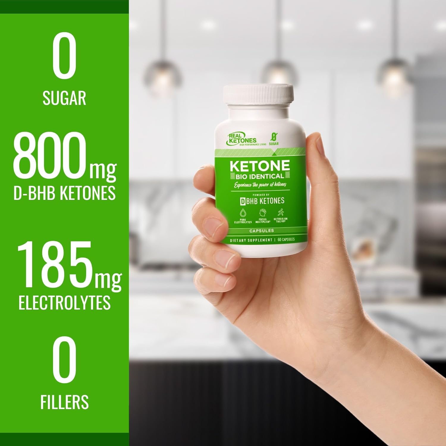 Real Ketones BHB capsulas dosis diaria para apoyo energetico