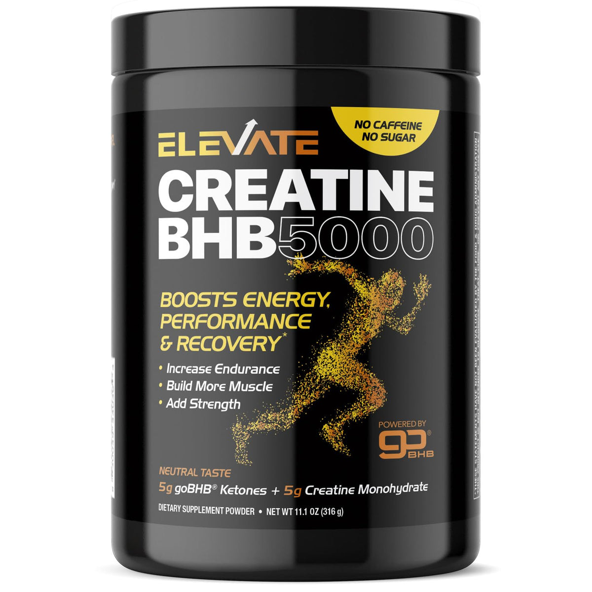 Real Ketones Creatine Monohydrate pote: energía sostenida para entrenamientos.