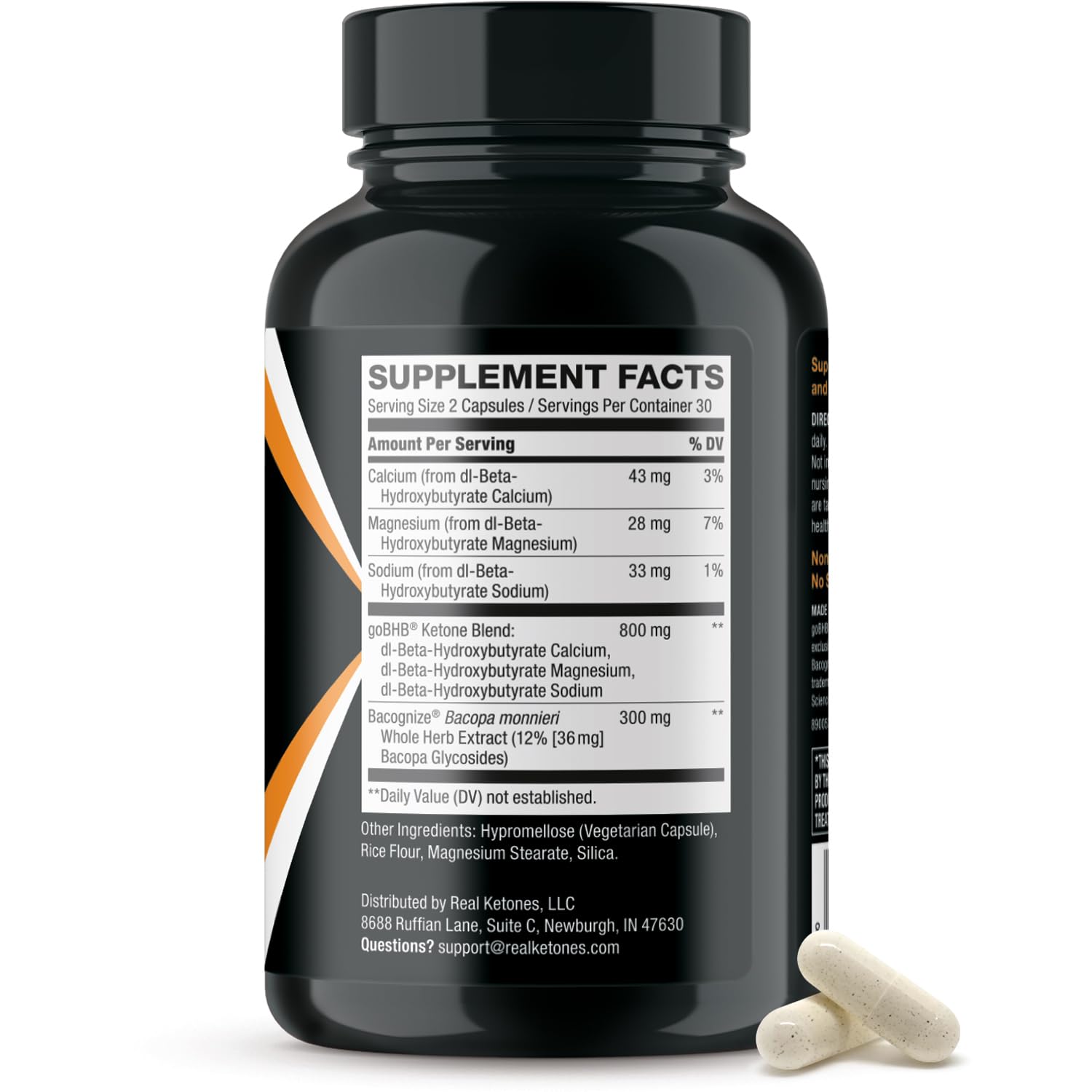 Real Ketones envase con etiqueta clara para uso diario.