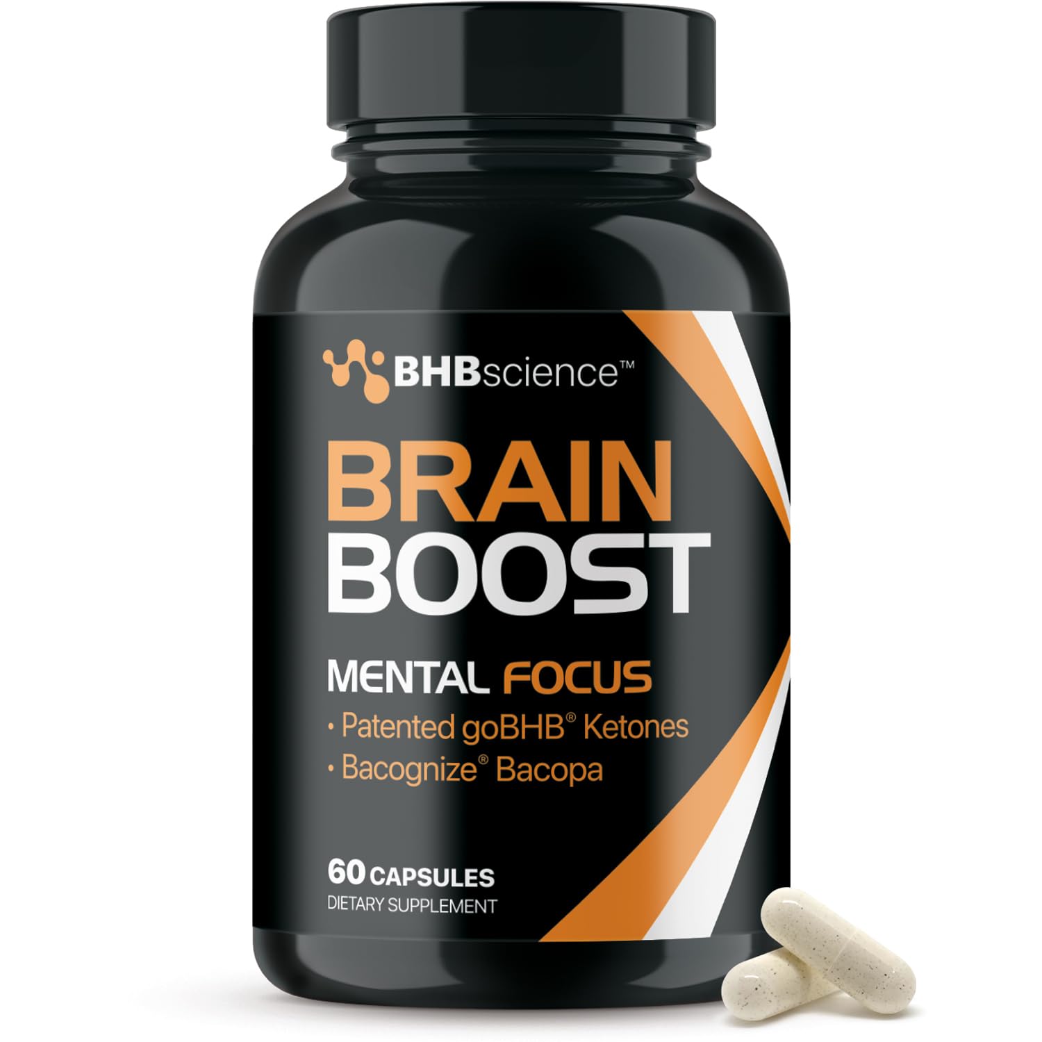 Real Ketones Brain Booster en caja, listo para apoyar la concentración diaria.