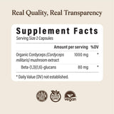 Real Mushrooms Cordyceps para un estilo de vida activo.