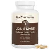 Real Mushrooms Lion Mane cápsulas: empaque compacto para uso diario.
