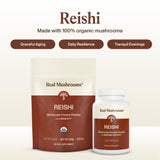 Real Mushrooms Reishi polvo del hongo rojo en bebidas