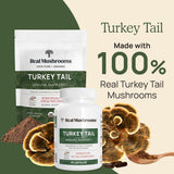 Real Mushrooms Turkey Tail polvo para batidos, soporte a la rutina matutina