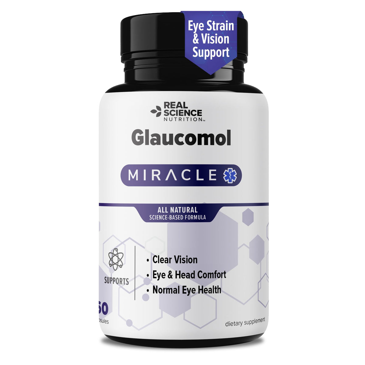 Real Science Glaucomol Milagro: frasco claridad visual para visión más nítida