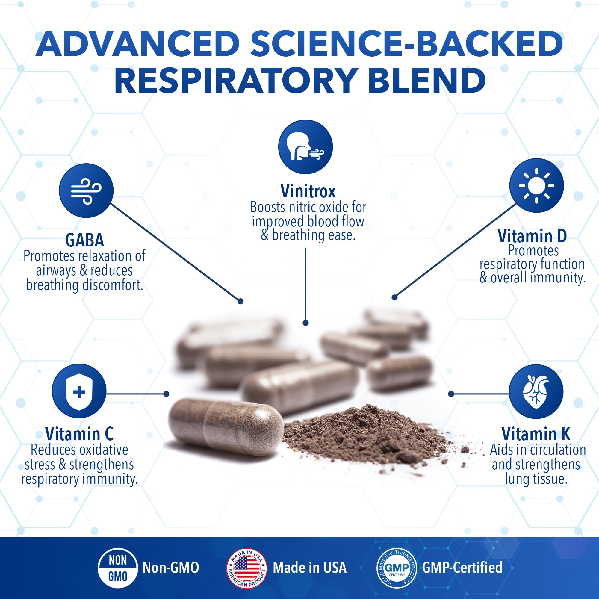 Real Science Nutrition Pulmonary Miracle: etiqueta en primer plano para confirmar ingredientes.