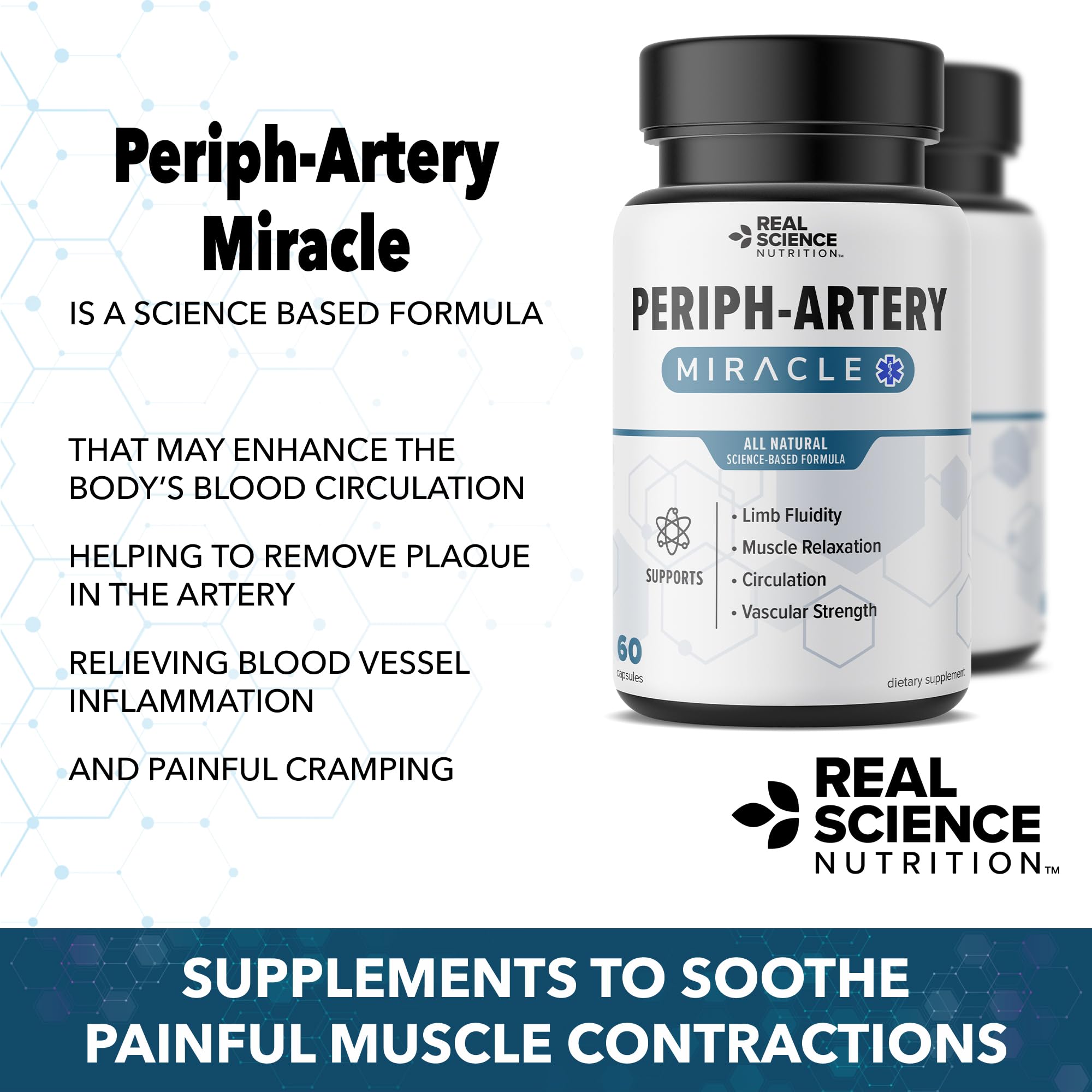 Real Science Nutrition Peripheral Arterial Miracle caja: presentación de producto de alta calidad