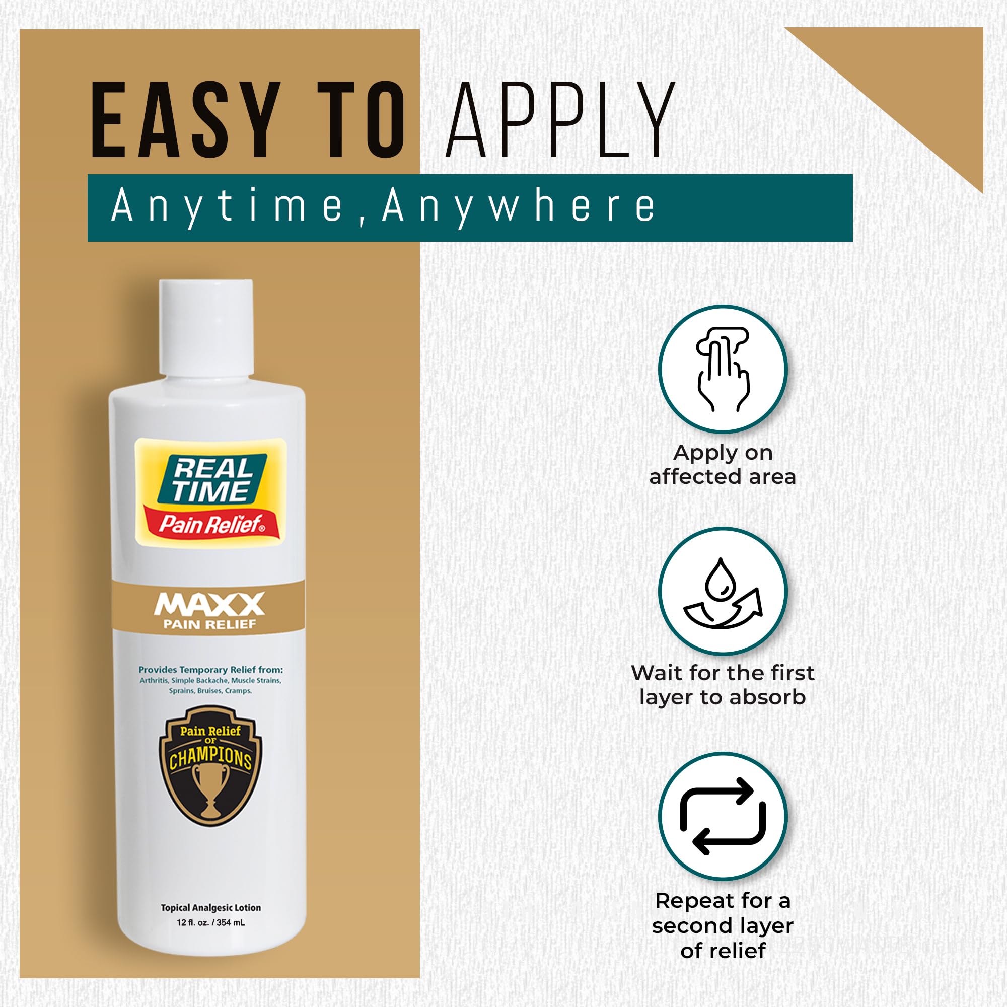 Aroma mentolado de Real Time Pain Relief MAXX para sensación fresca