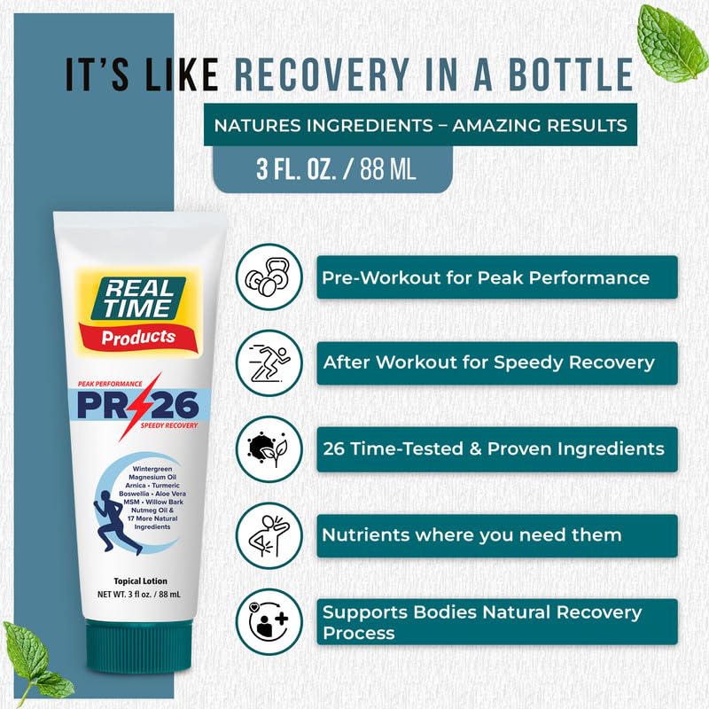PR-26 con Arnica y cúrcuma para recuperación natural de atletas.