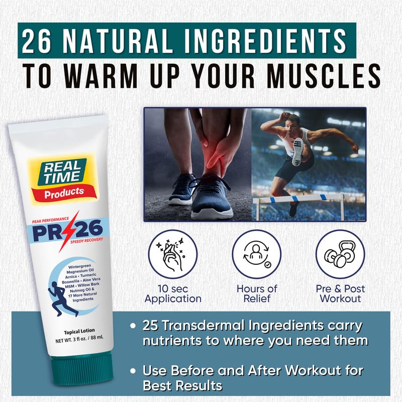 Real Time Pain Relief PR-26 sin parabenos ni SLS para uso diario.
