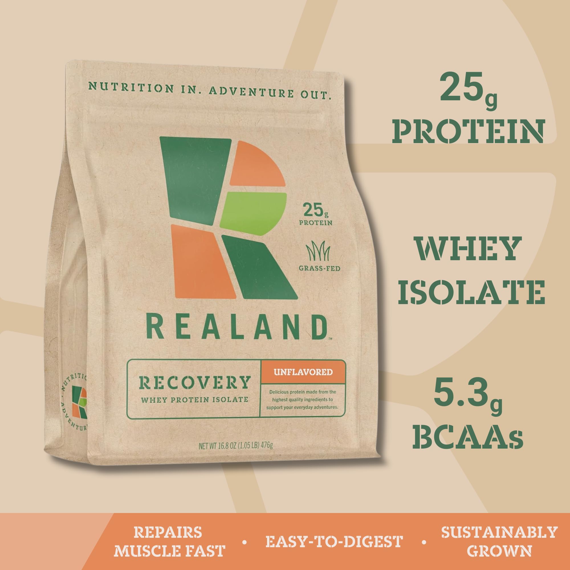 Realand Recovery Protein, cuchara medidora, dosifica fácilmente porciones para cada batido.