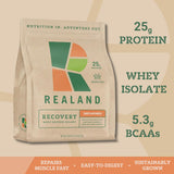 Realand Recovery Protein, cuchara medidora, dosifica fácilmente porciones para cada batido.