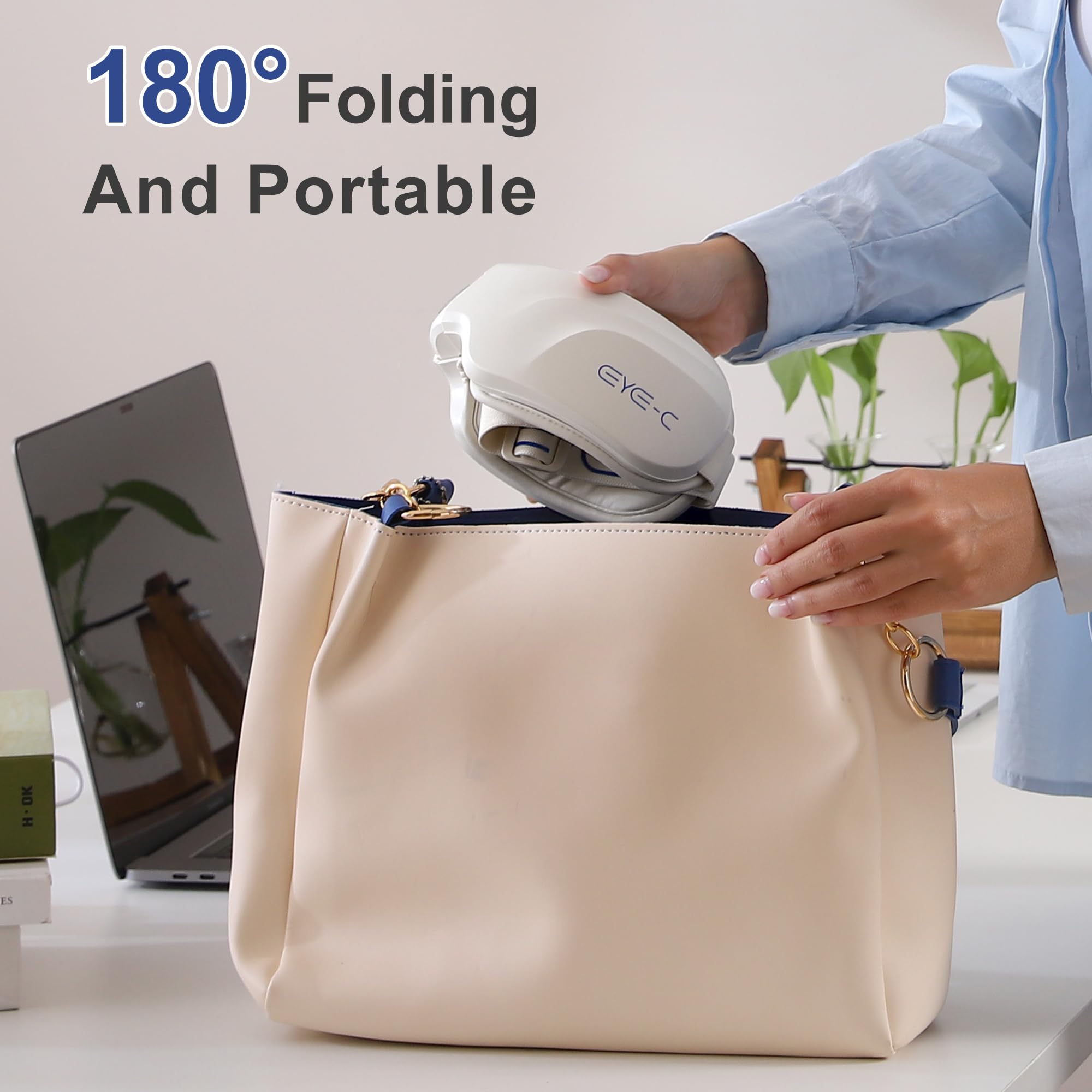 Eye-C Eye Massager con diseño ergonómico que abraza el contorno