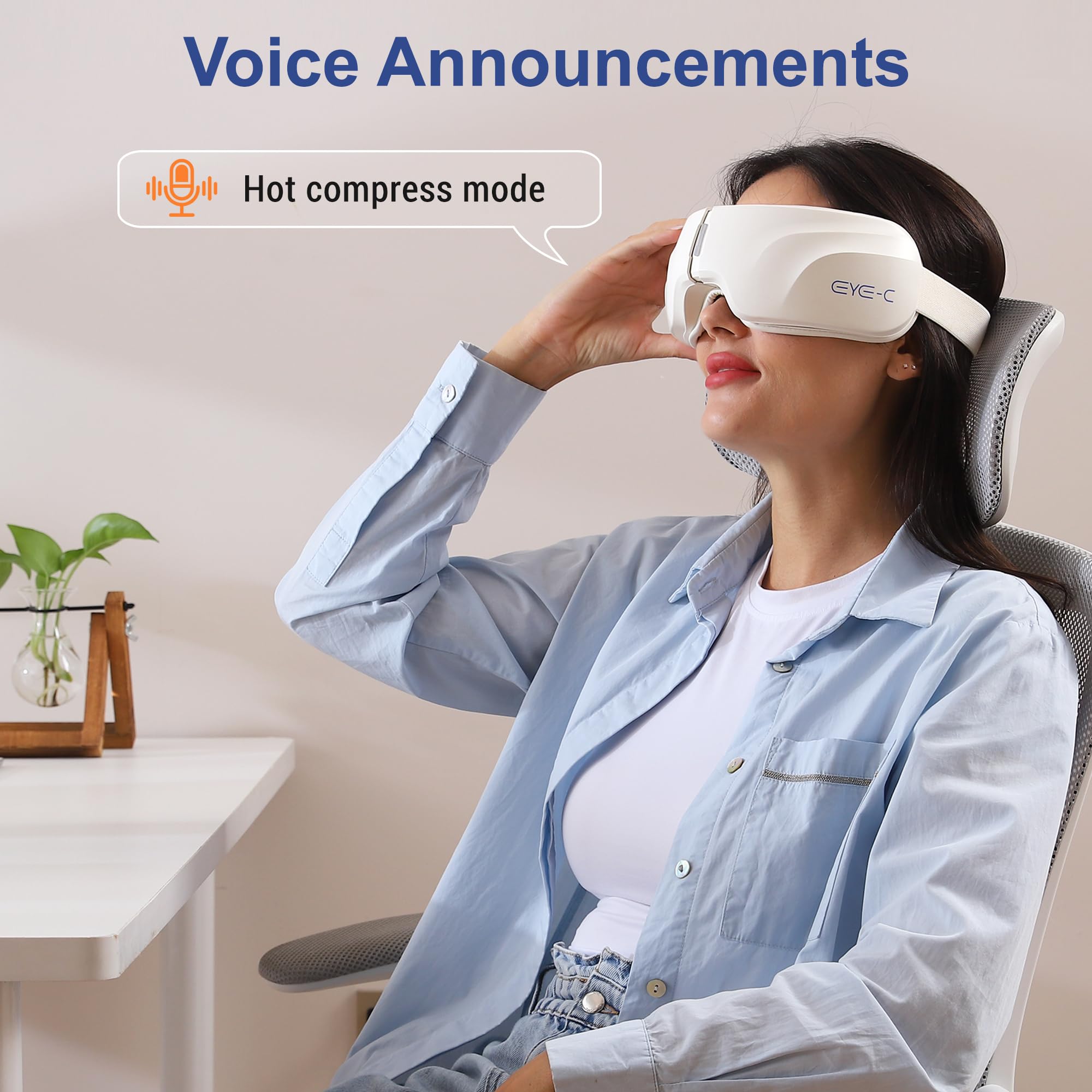 Eye-C Eye Massager recargable, ideal para casa o viaje