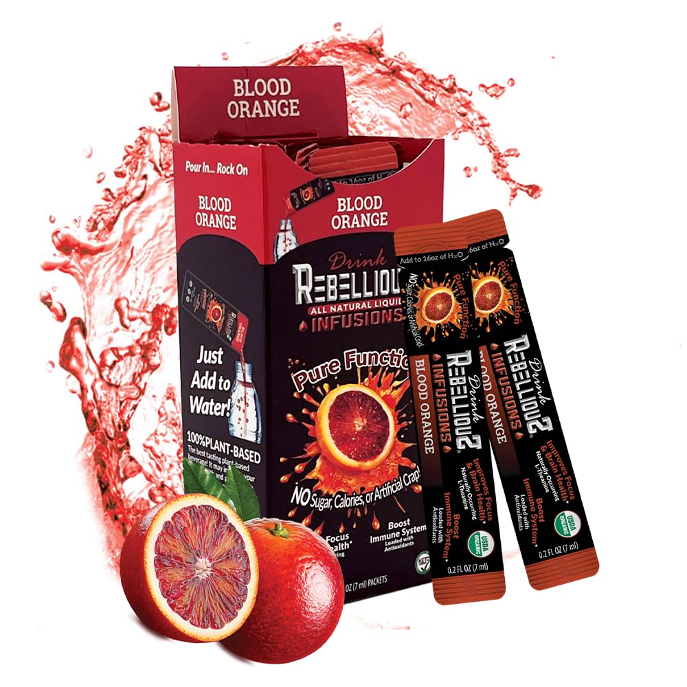 Rebellious mezcla naranja orgánica, caja de 10 paquetes, ideal para energía en movimiento.
