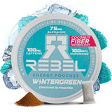 Rebel Nootrópicas de Energía Wintergreen en empaque con 15 bolsas para energía sostenida