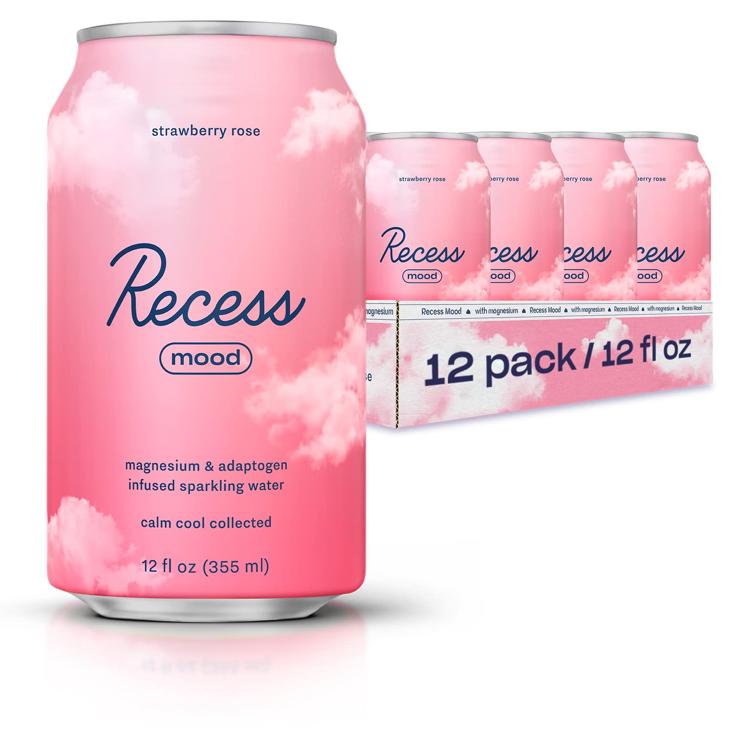 Recess Mood botella con fresa y rosas para relajación suave