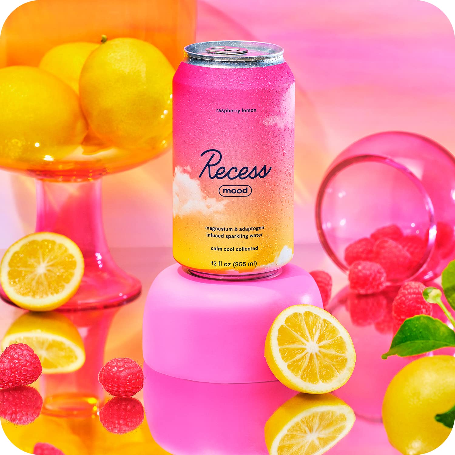 Recess Mood lata con burbujas para refrescar