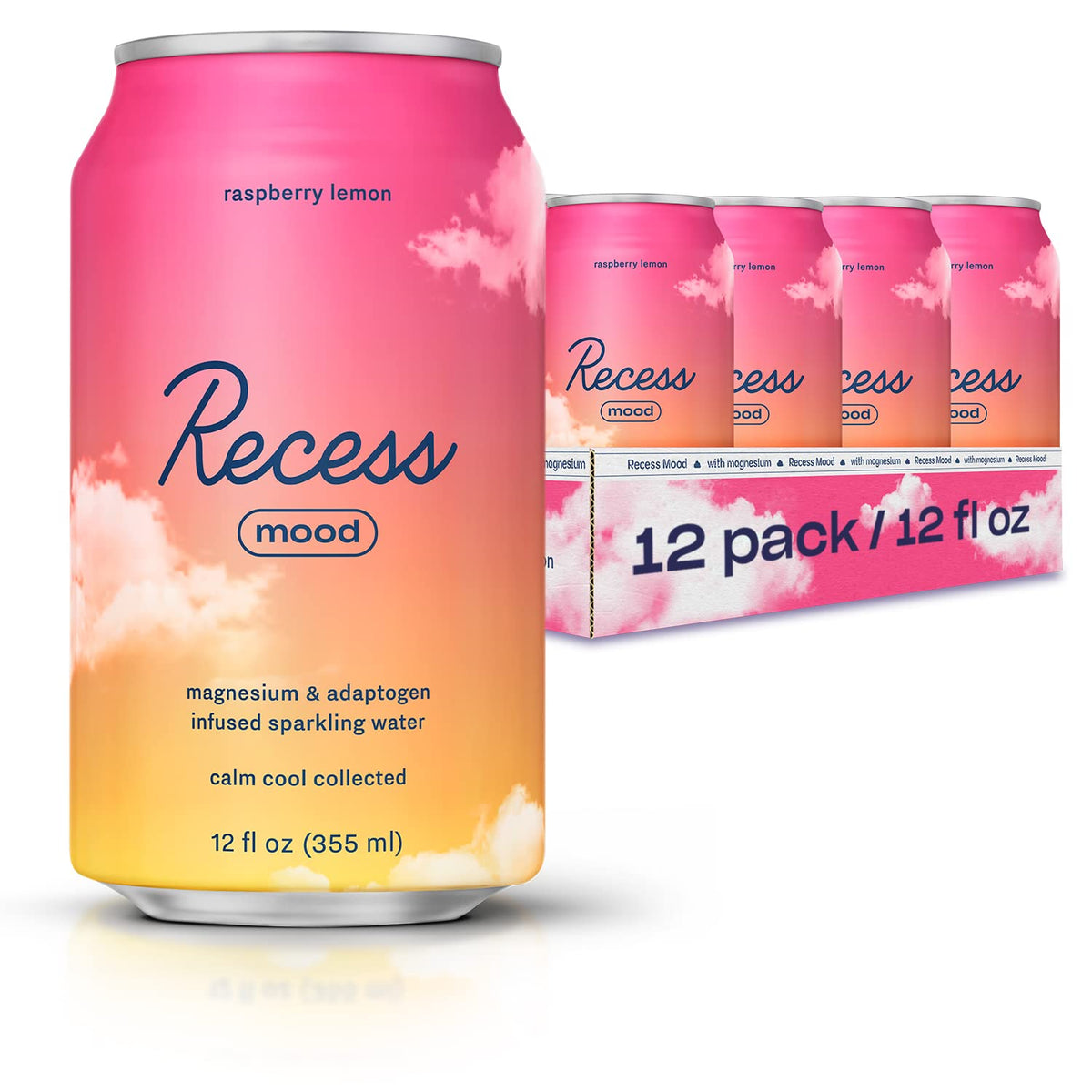 Recess Mood lata sabor frambuesa limón para relajación suave