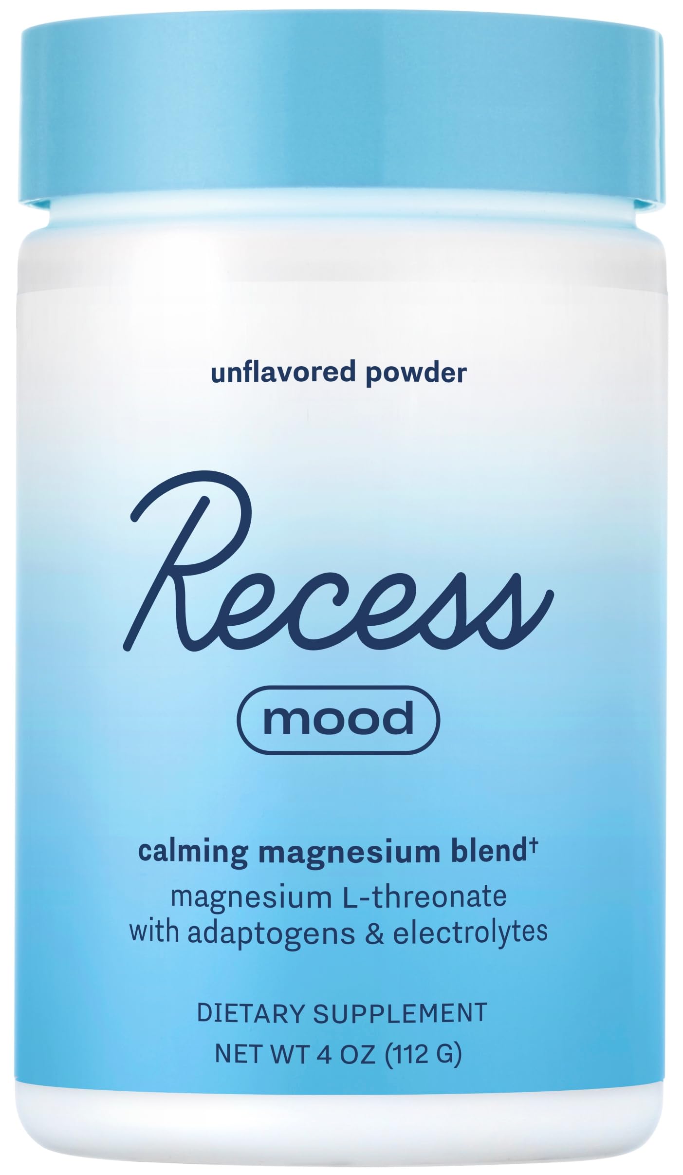 Recess Mood Powder, envase 28 porciones, para apoyo a la relajación diaria.