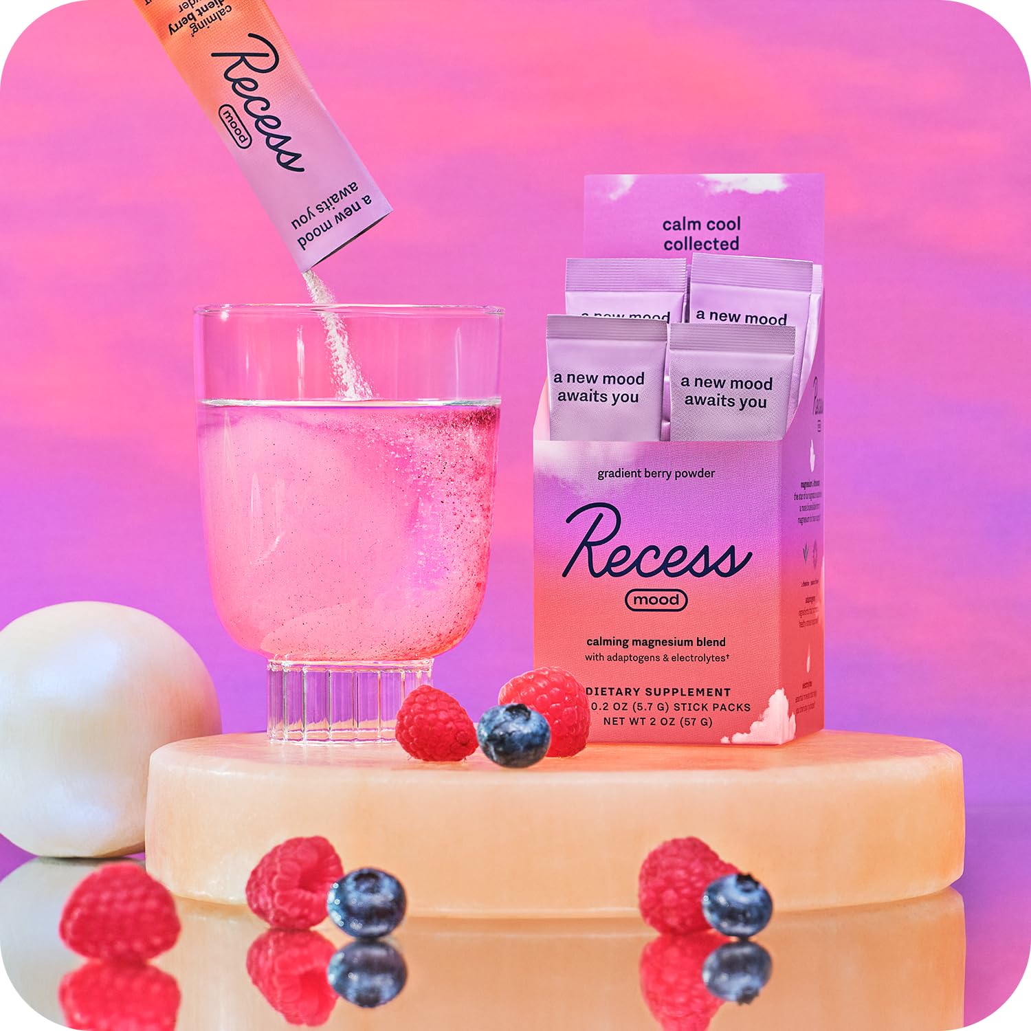 Mezcla relajante de magnesio L-treonato en Recess Powder