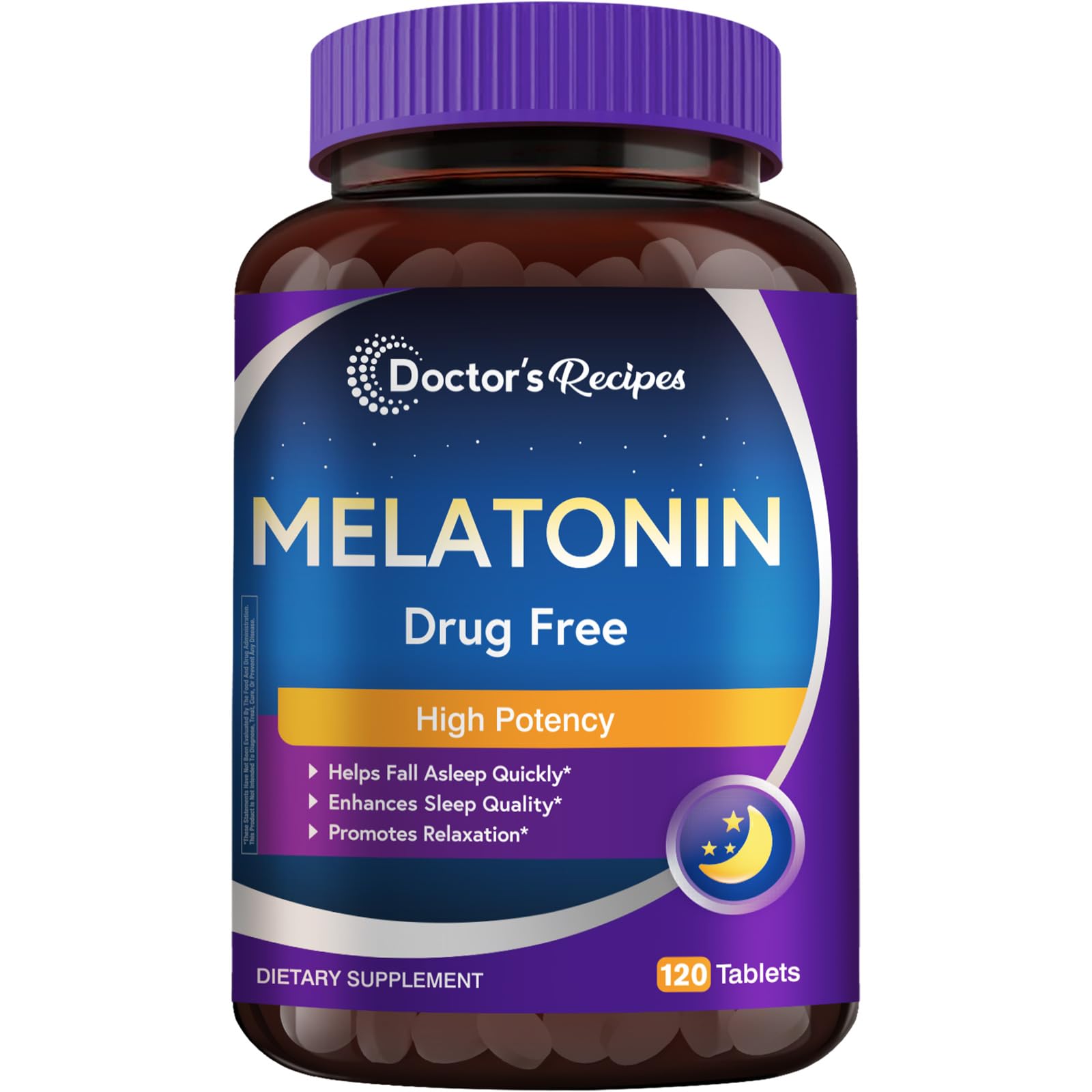 Recetas del Médico Melatonina 10 mg en botella para apoyar el descanso natural.