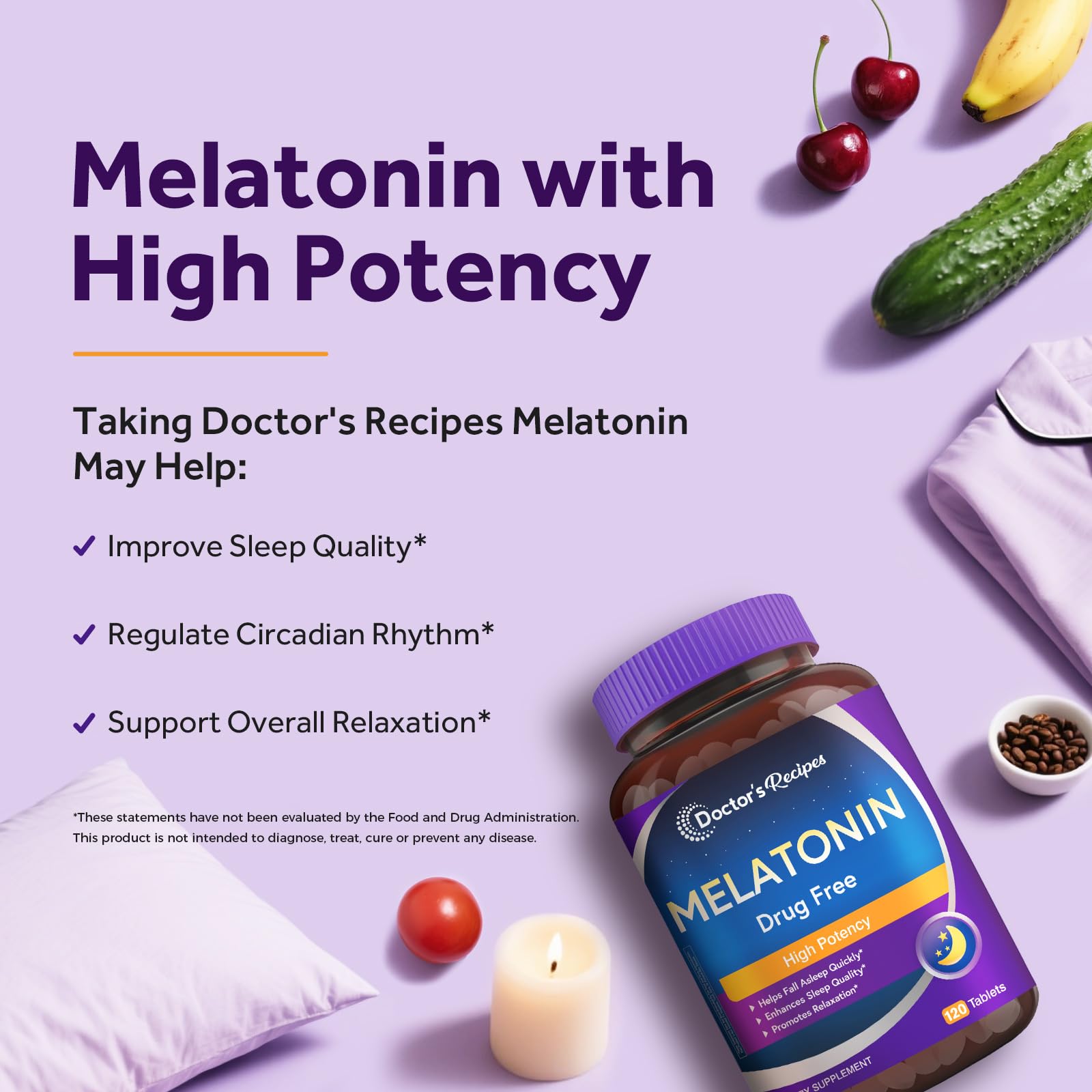 Caja de empaque de Recetas del Médico Melatonina 10 mg.