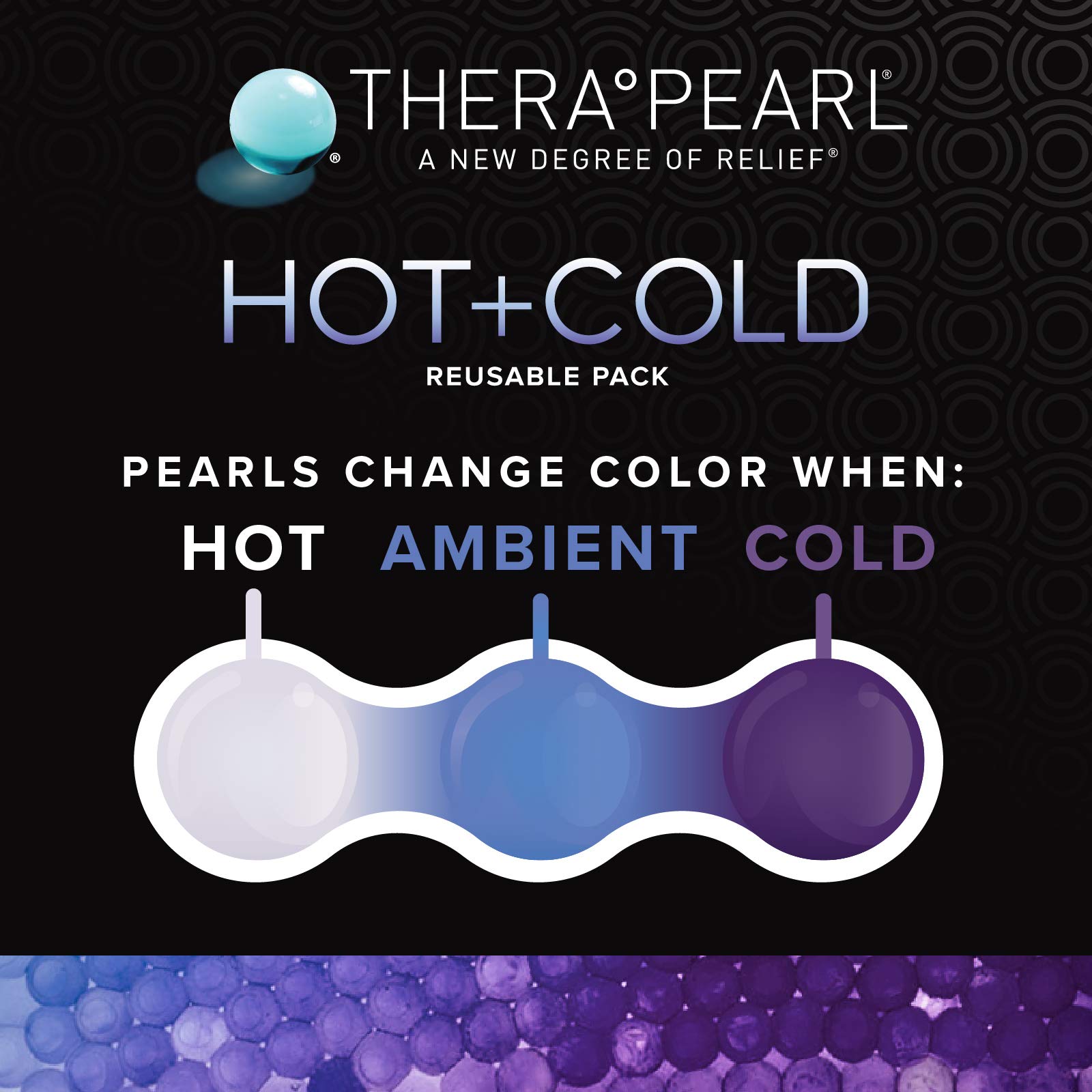 Perlas de gel TherPearl retienen temperatura para alivio prolongado