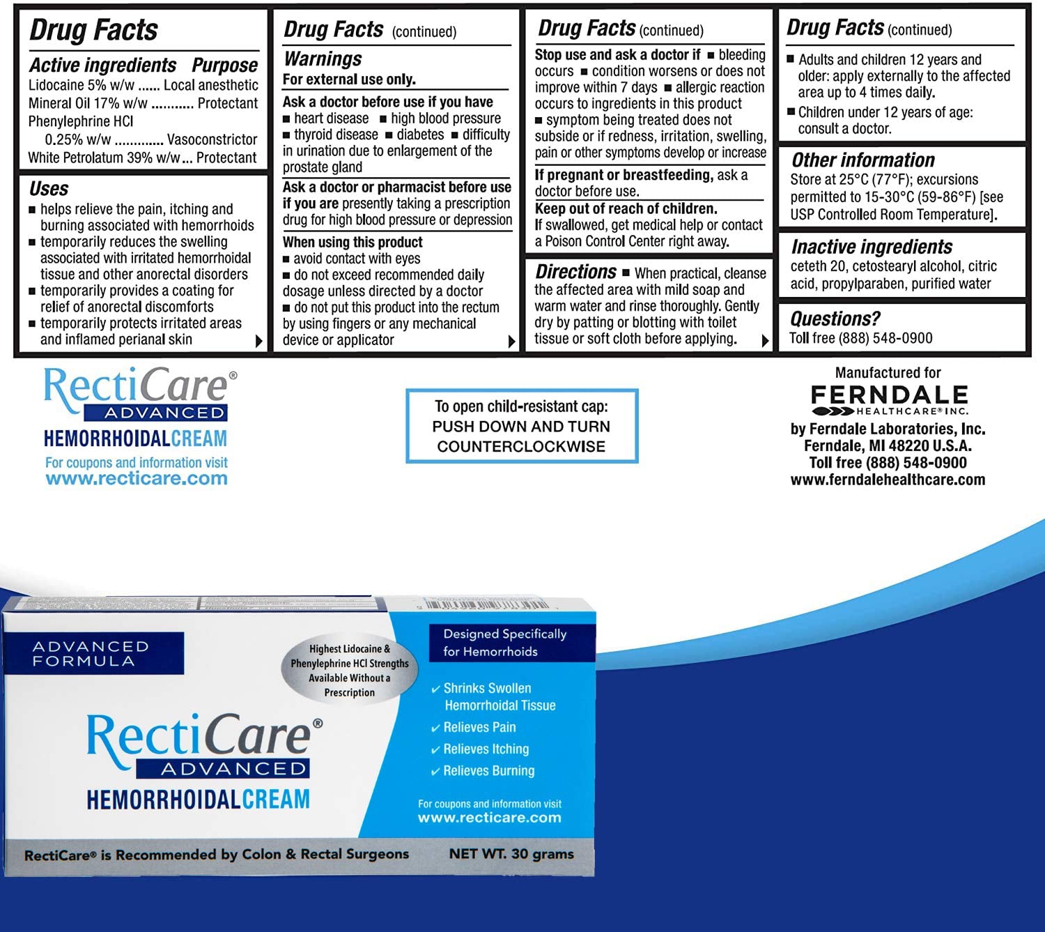 Recticare crema hemorroidal: textura suave para aplicación cómoda