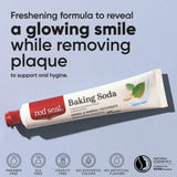Envase Red Seal con pasta dental minimalista para rutina de higiene diaria.