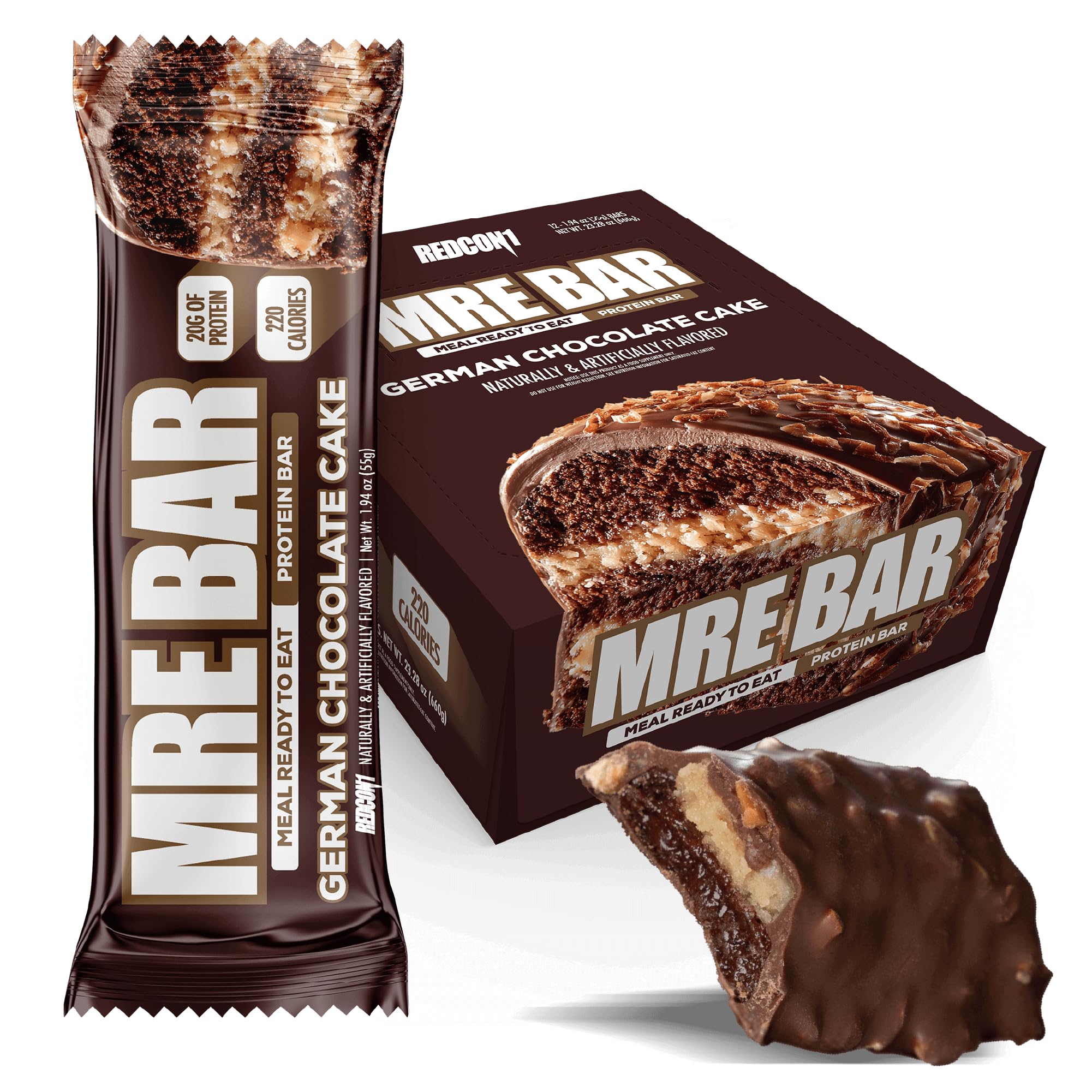 REDCON1 MRE Barra en empaque de 12 unidades para snack rápido y práctico