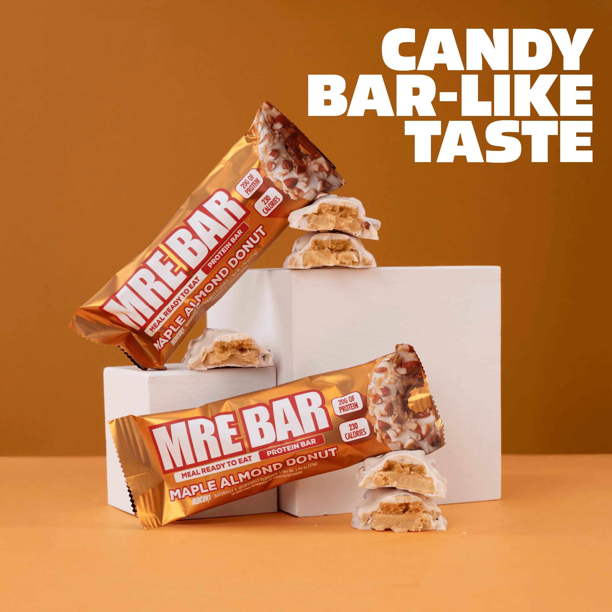 REDCON1 MRE Bar textura sabrosa y sabor maple almendra