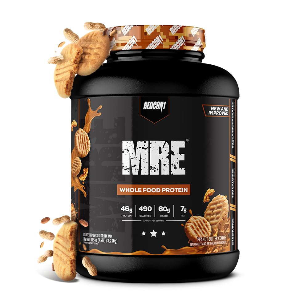 REDCON1 MRE proteina en polvo sabor galleta mantequilla de cacahuete, reemplazo de comida